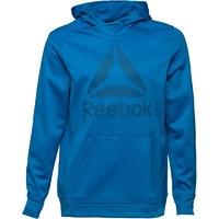 reebok mens workout ready warm poly fleece hoody insignia blue