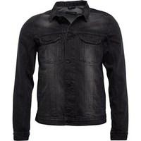 Religion Mens Rock Denim Jacket Washed Black