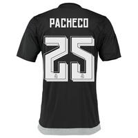 Real Madrid Home Goalkeeper SMU Mini Kit 15/16 with Pacheco 25 printin, Black
