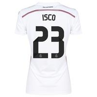 Real Madrid Home Shirt 2014/15 Womens with Isco 23 printing, White