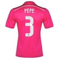 Real Madrid Away FIFA World Champions 2014 Shirt Pink with Pepe 3 prin, Pink