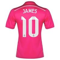Real Madrid Away FIFA World Champions 2014 Shirt Pink with James 10 pr, Pink