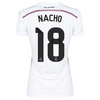 Real Madrid Home Shirt 2014/15 Womens with Nacho 18 printing, White