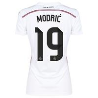 Real Madrid Home Shirt 2014/15 Womens with Modric 19 printing, White