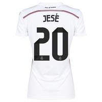 Real Madrid Home Shirt 2014/15 Womens with Jese 20 printing, White