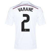 Real Madrid Home Shirt 2014/15 - Kids with Varane 2 printing, White