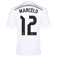 Real Madrid Home Shirt 2014/15 - Kids with Marcelo 12 printing, White
