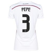 Real Madrid Home Shirt 2014/15 Womens with Pepe 3 printing, White