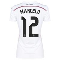 Real Madrid Home Shirt 2014/15 Womens with Marcelo 12 printing, White