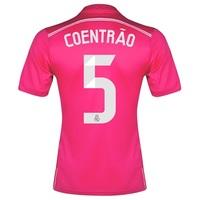 Real Madrid Away FIFA World Champions 2014 Shirt Pink with Coentrão 5, Pink