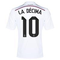 Real Madrid Home Shirt 2014/15 - Kids with La Decima 10 printing, White