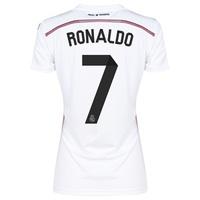 Real Madrid Home Shirt 2014/15 Womens with Ronaldo 7 printing, White