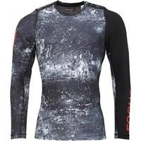 Reebok Mens Combat Training Long Sleeve Compression Rashguard Black