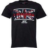 reebok mens ufc fight night london t shirt black