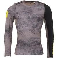 Reebok Mens Combat Training Long Sleeve Compression Rashguard Black