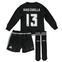 Real Madrid Home Goalkeeper Mini Kit 2015/16 with Kiko Casilla 13 prin, Black