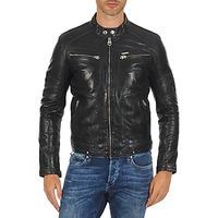 redskins ayrton mens leather jacket in black