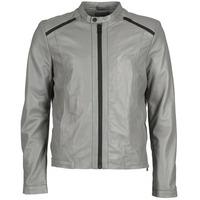 redskins concord mens leather jacket in grey