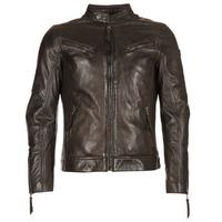 redskins lynch mens leather jacket in brown