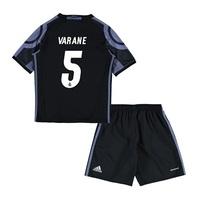 Real Madrid Third Mini Kit 2016-17 with Varane 5 printing, Black