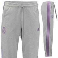 Real Madrid 3 Stripe Sweat Pant - Grey, Grey