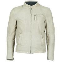 redskins mannix mens leather jacket in beige