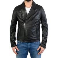 redskins veste en cuir atlanta palerm black mens leather jacket in bla ...