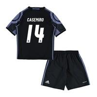 real madrid third mini kit 2016 17 with casemiro 14 printing black