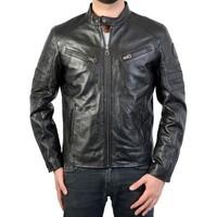 redskins blouson jett holster marron mens leather jacket in brown