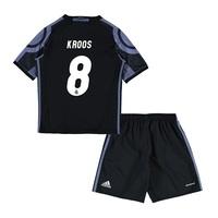 Real Madrid Third Mini Kit 2016-17 with Kroos 8 printing, Black