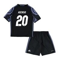 Real Madrid Third Mini Kit 2016-17 with Asensio 20 printing, Black