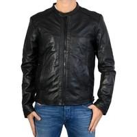 Redskins Blouson Cuir Concord Palerme Black men\'s Leather jacket in black