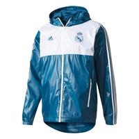 Real Madrid 3 Stripe Windbreaker - Blue, Grey