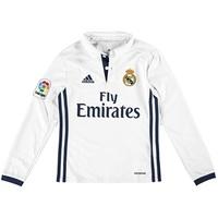 real madrid home shirt 2016 17 kids long sleeve white