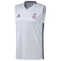 real madrid training sleeveless jersey white white