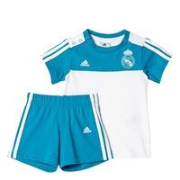 real madrid 3 stripe core baby set blue blue