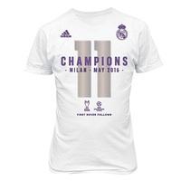 Real Madrid UCL 2016 Winners T-Shirt - White, White