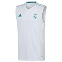 real madrid training sleeveless jersey white white