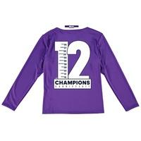 real madrid away shirt 2016 17 kids long sleeve with champions 12 purp ...