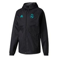 real madrid training rain jacket black black