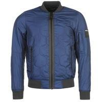 replay quilted bomber jacket mens