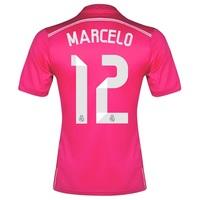 real madrid away fifa world champions 2014 shirt pink with marcelo 12  ...