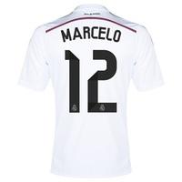 Real Madrid Home Shirt 2014/15 - Kids with Marcelo 12 printing, White