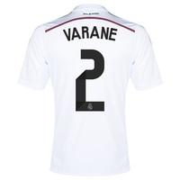 Real Madrid Home Shirt 2014/15 - Kids with Varane 2 printing, White
