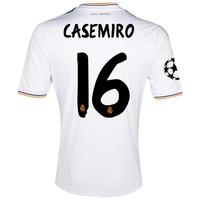 Real Madrid UEFA Champions League Home Shirt 2013/14 with Casemiro 16, White