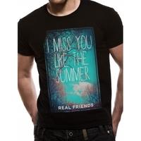 real friends summer mens xx large t shirt black