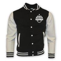 real madrid college baseball jacket black