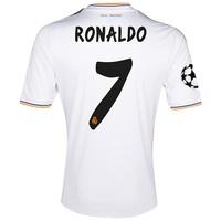 Real Madrid UEFA Champions League Home Shirt 2013/14 with Ronaldo 7 pr, White