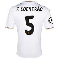 Real Madrid UEFA Champions League Home Shirt 2013/14 with Coentrão 5 p, White
