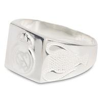 real madrid crest ring sterling silver silver